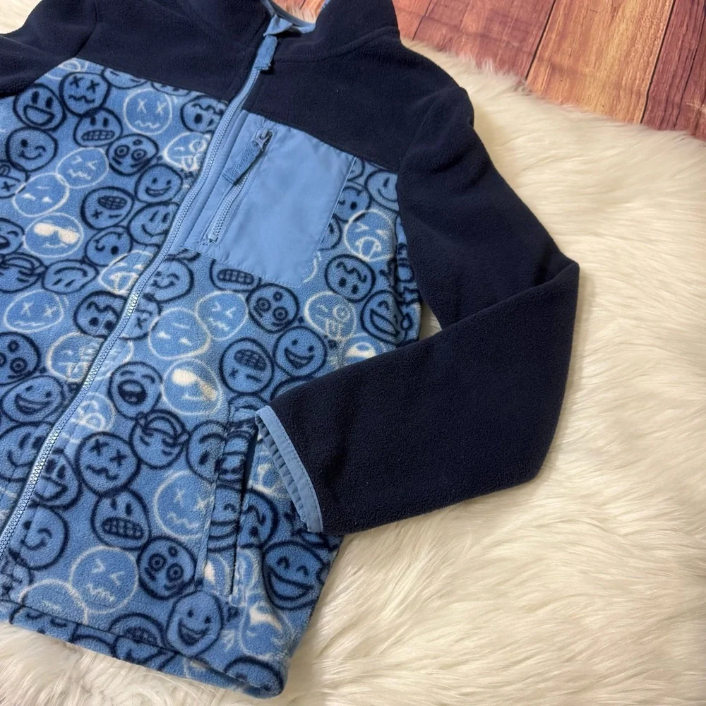 Jumping Beans Blue Zip Up Fleece Jacket - Boys Size 8
